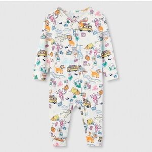 Roller Rabbit x Target Baby Roadtrip Bodysuit Blue/Yellow/Pink NEW